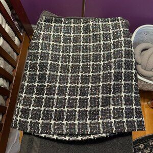 Ann Taylor Loft Glitter Plaid Mini